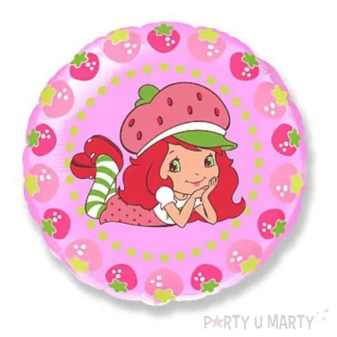 balon foliowy 18 truskawkowa panienka okragly