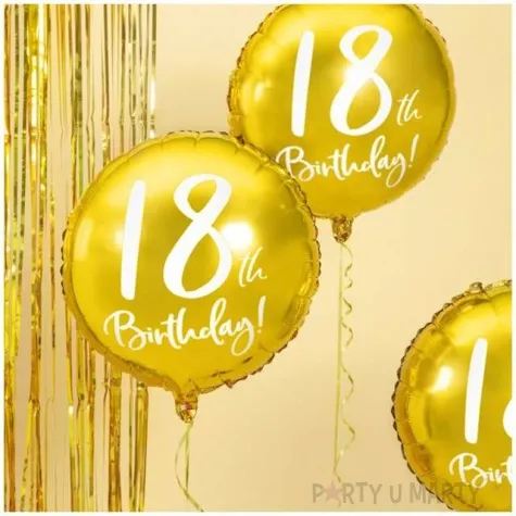 balon foliowy 18 urodziny 18th birthday zloty partydeco 18 rnd
