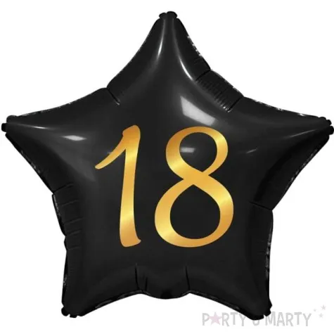 balon foliowy 18 urodziny beauty and charm czarny godan 19 str