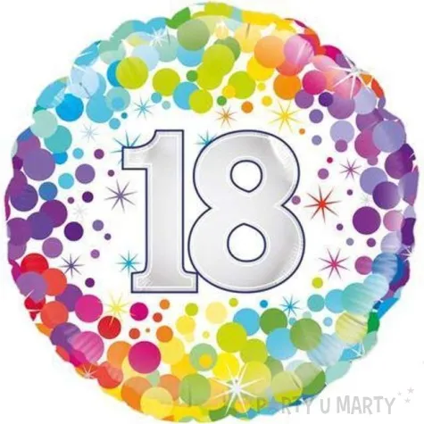 balon foliowy 18 urodziny confetti oaktree 18 rnd