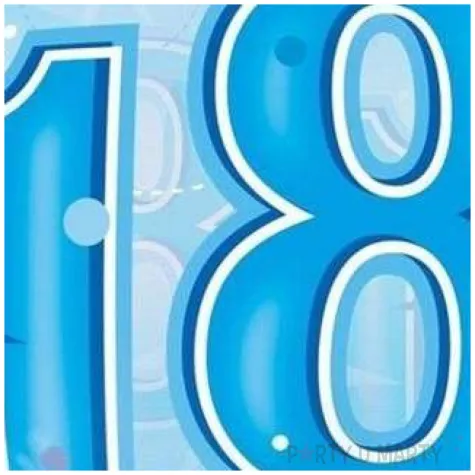 balon foliowy 18 urodziny gwiazdki niebieski qualatex bubbles 22 orb
