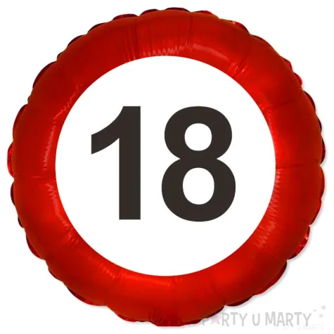 balon foliowy 18 urodziny traffic birthday 18 rnd