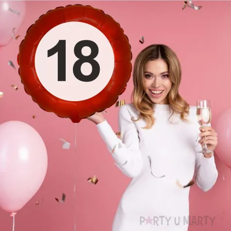 balon foliowy 18 urodziny traffic birthday 18 rnd