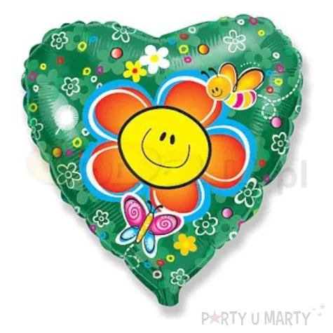 balon foliowy 18 usmiechniety kwiatek