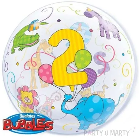 balon foliowy 2 urodziny qualatex 22 orb