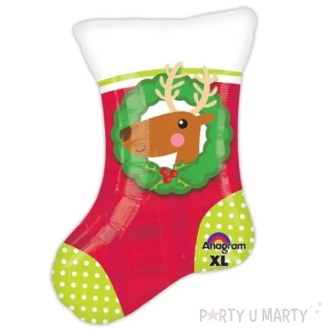 balon foliowy 20 skarpeta swiateczna