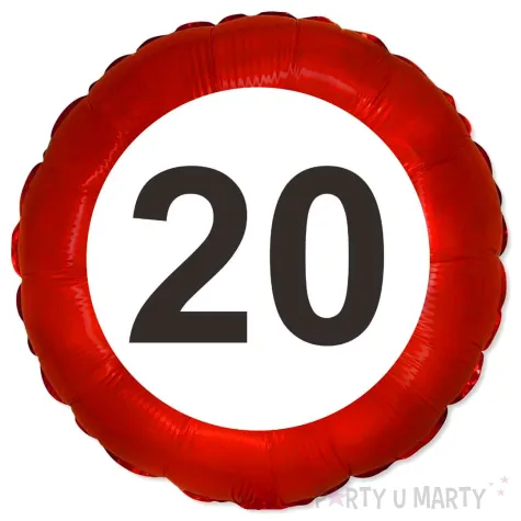 balon foliowy 20 urodziny traffic birthday 18 rnd