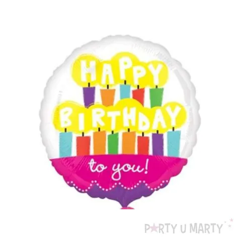 balon foliowy 21 cir happy birthday 1szt