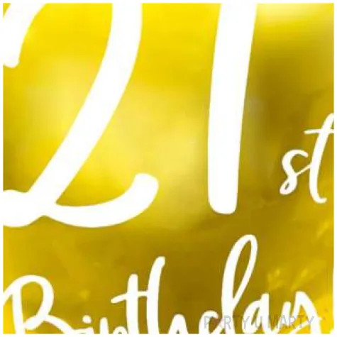 balon foliowy 21st birthday zloty partydeco 18 rnd