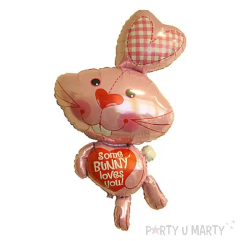 balon foliowy 24 kroliczek z sercem
