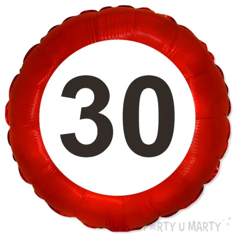 balon foliowy 30 urodziny traffic birthday 18 rnd