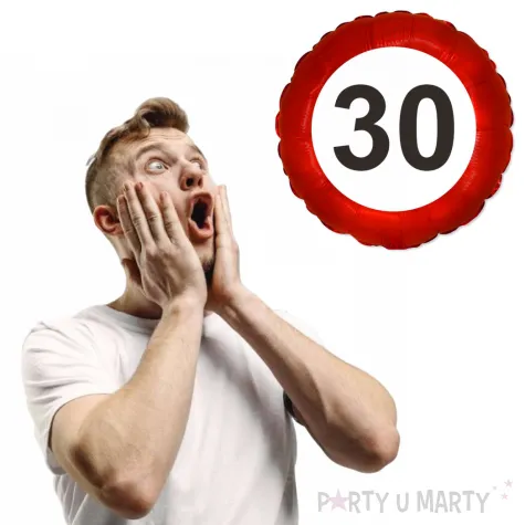balon foliowy 30 urodziny traffic birthday 18 rnd