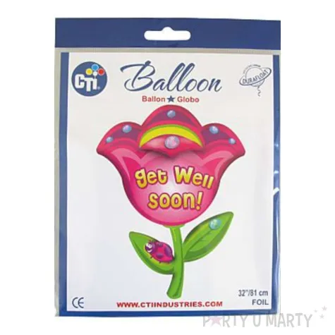 balon foliowy 32 kwiatek get well soon
