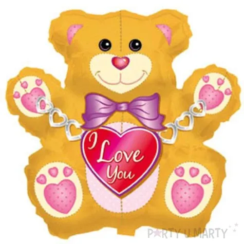 balon foliowy 32 misio z serduszkiem