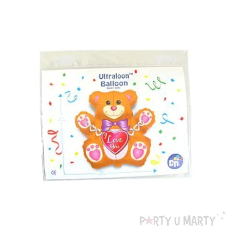 balon foliowy 32 misio z serduszkiem