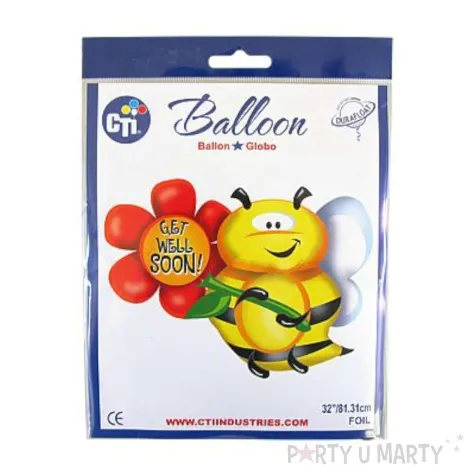 balon foliowy 32 pszczola z kwiatkiem