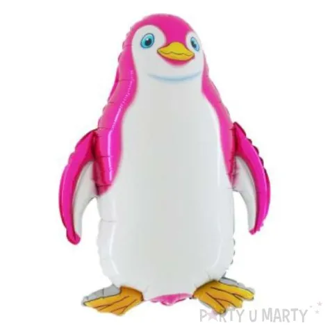 balon foliowy 36 pingwin rozowy