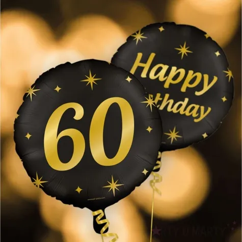 balon foliowy 40 urodziny classy party zloto czarny pd party 18 rnd