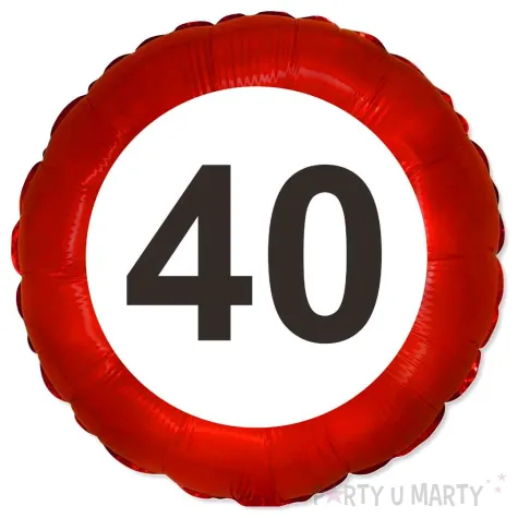 balon foliowy 40 urodziny traffic birthday 18 rnd
