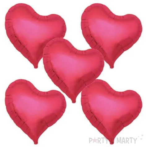 balon foliowy 5 serc czerwony metallic takarakosan 14 5 szt hrt
