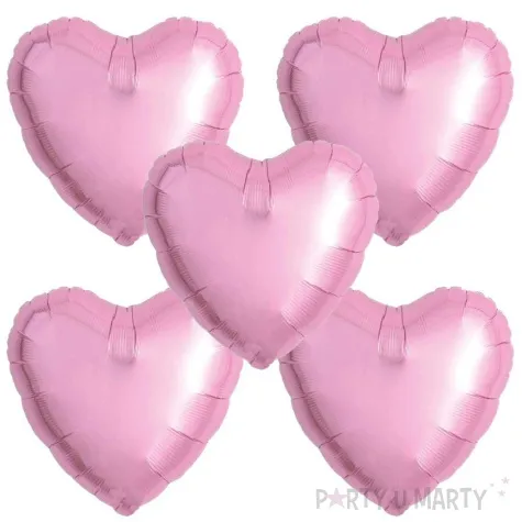 balon foliowy 5 serc metaliczny rozowy takarakosan 14 5 szt hrt
