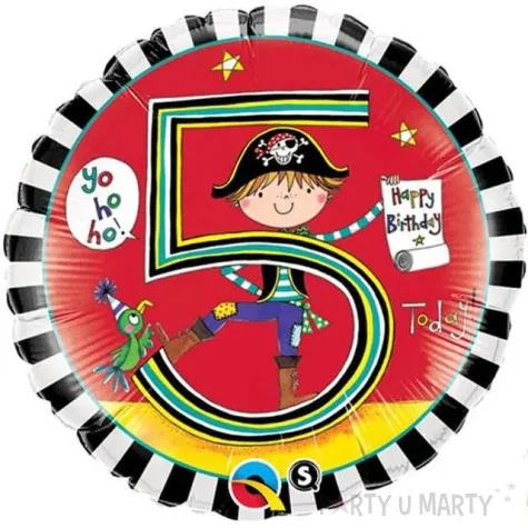 balon foliowy 5 urodziny dla chlopca