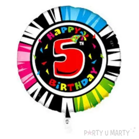 balon foliowy 5 urodziny grabo 21 rnd