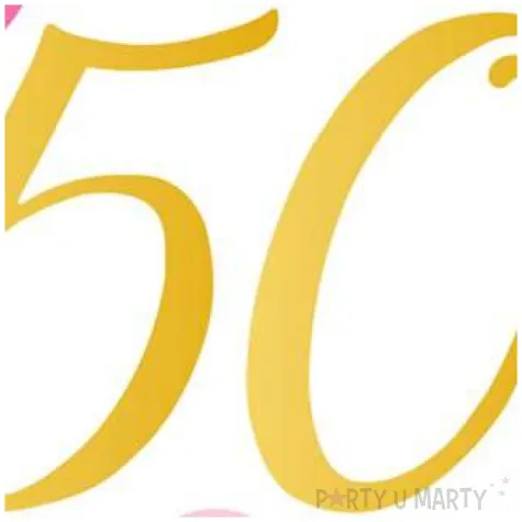 balon foliowy 50 urodziny grochy zlote rozowy qualatex 18 rnd