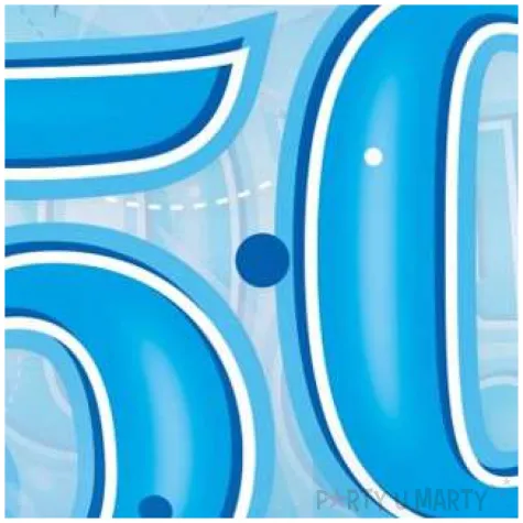 balon foliowy 50 urodziny gwiazdki niebieski qualatex bubbles 22 orb