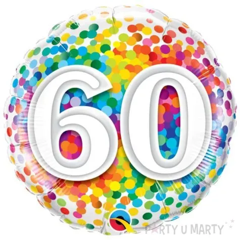 balon foliowy 60 confetti qualatex 18 rnd