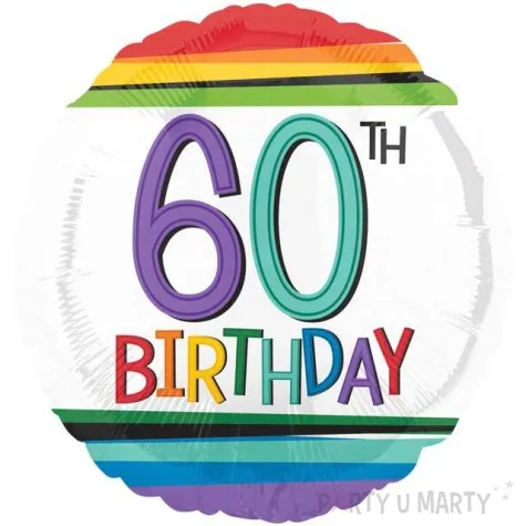 balon foliowy 60 urodziny 60th birthday amscan 17 rnd