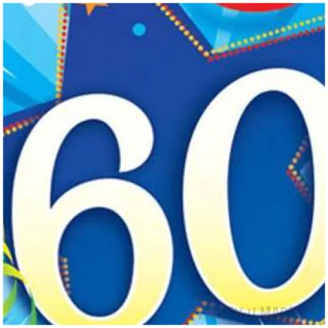 balon foliowy 60 urodziny niebieski qualatex 18 rnd