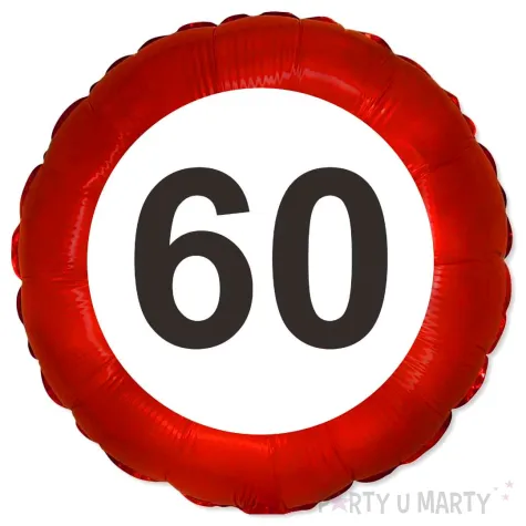 balon foliowy 60 urodziny traffic birthday 18 rnd