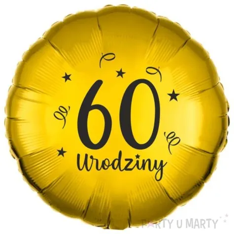 balon foliowy 60 urodziny zloty 18 rnd