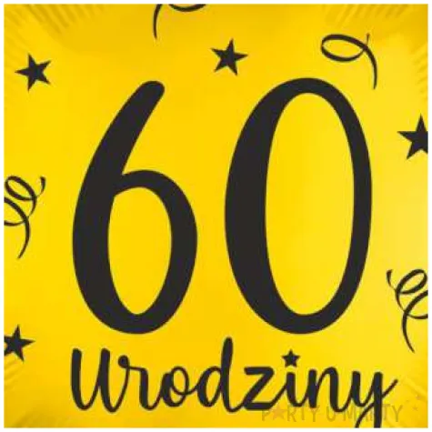 balon foliowy 60 urodziny zloty 18 rnd