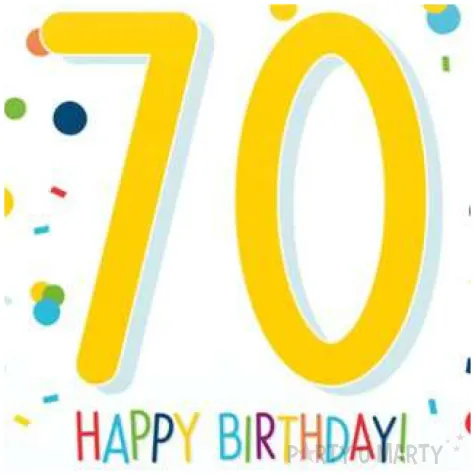 balon foliowy 70 urodziny happy birthday konfetti amscan 16 rnd