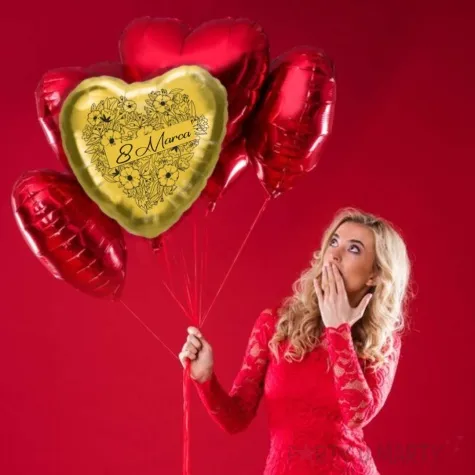 balon foliowy 8 marca zloty 18 hrt