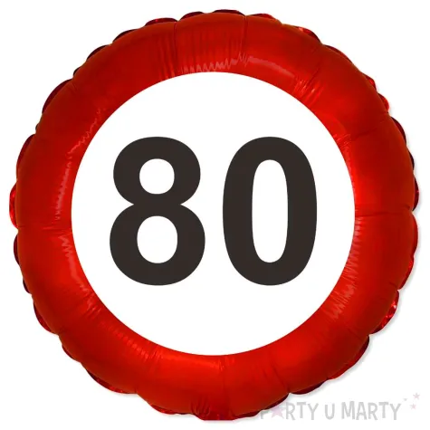 balon foliowy 80 urodziny traffic birthday 18 rnd