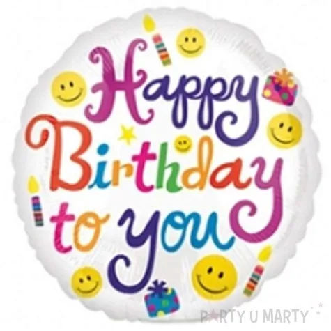 balon foliowy 9 happy birthday