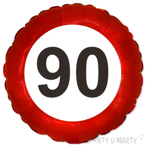 balon foliowy 90 urodziny traffic birthday 18 rnd