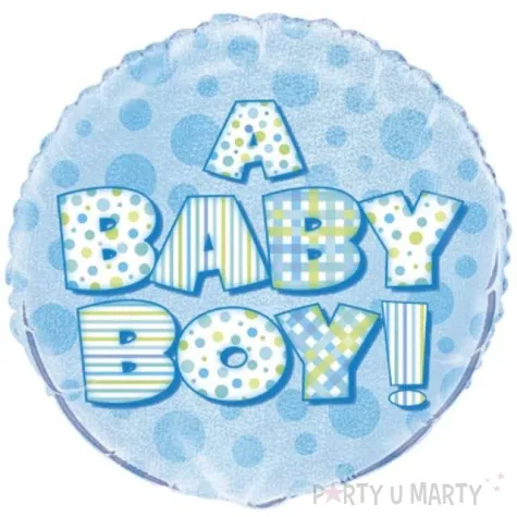 balon foliowy a baby boy blekitny unique 18 rnd