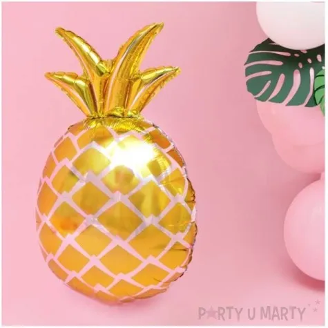 balon foliowy ananas zloty partydeco 25 shp