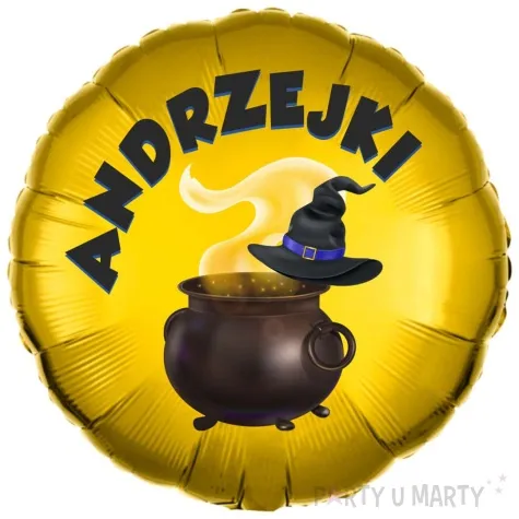 balon foliowy andrzejki wrozbita maciej i mikstura zloty 18 rnd