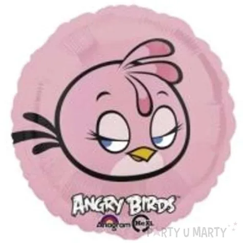 balon foliowy angry birds pink stella amscan 18 rnd