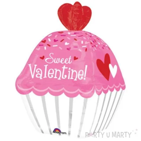 balon foliowy babeczka slodkie walentynki amscan 24 shp