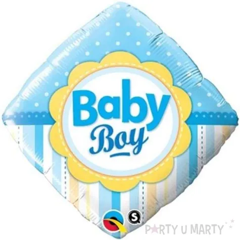balon foliowy baby boy niebieski qualatex 18 sqr