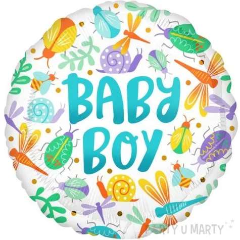 balon foliowy baby boy owady i slimaki amscan 18 rnd