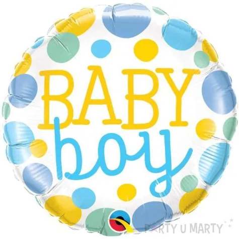 balon foliowy baby boy qualatex 18 rnd