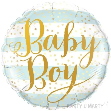 balon foliowy baby boy qualatex 18 rnd