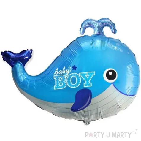 balon foliowy baby boy wieloryb niebieski flexmetal 24 shp